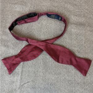 Brooks Brothers 346 Pure Silk Red Blue Bow Tie Adjustable